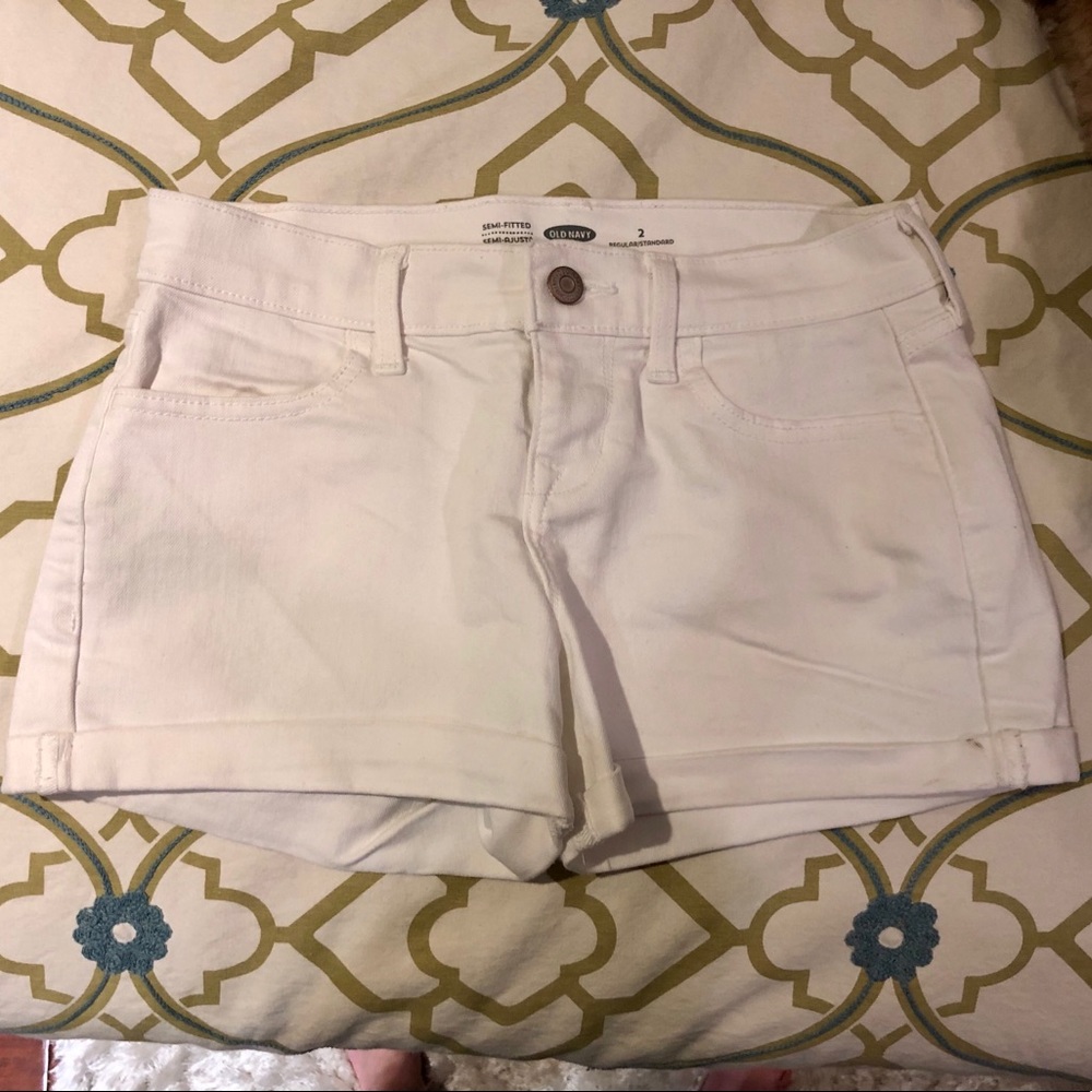 Old Navy White Denim White Shorts